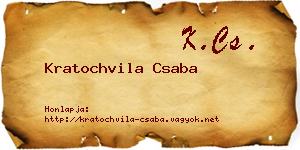 Kratochvila Csaba névjegykártya